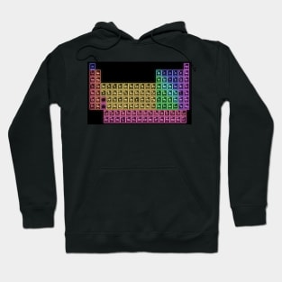 Rainbow Neon Glow Periodic Table Hoodie